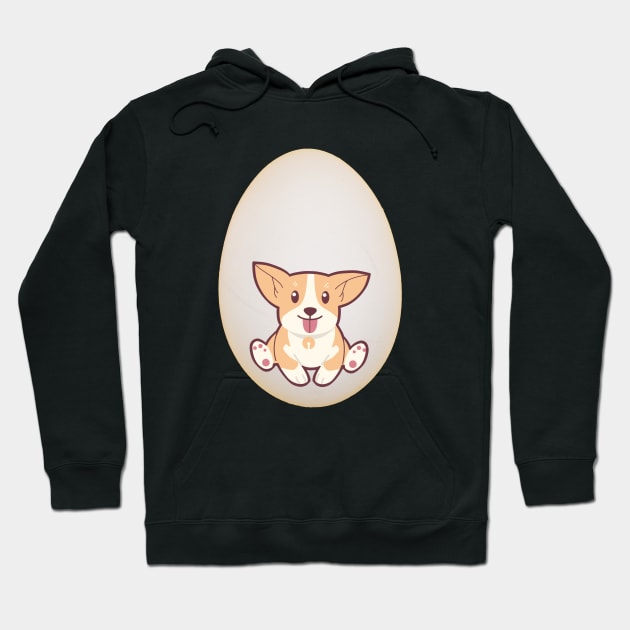 Funny Dog In The Egg Hoodie by Happysphinx